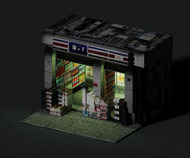 Neon Miniature Street-Corner Shop