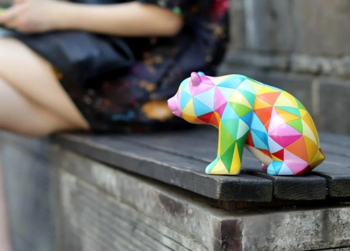 Colorful Geometric Animal Figure