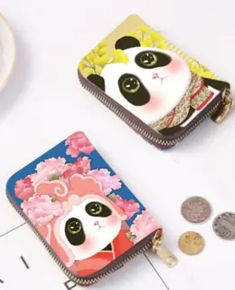 Panda Illustration Coin Purses