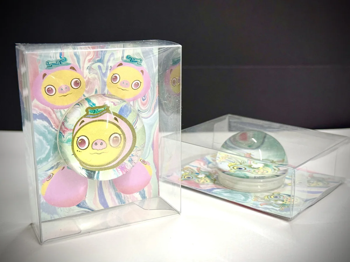 Pottery Pig Dome Keepsake