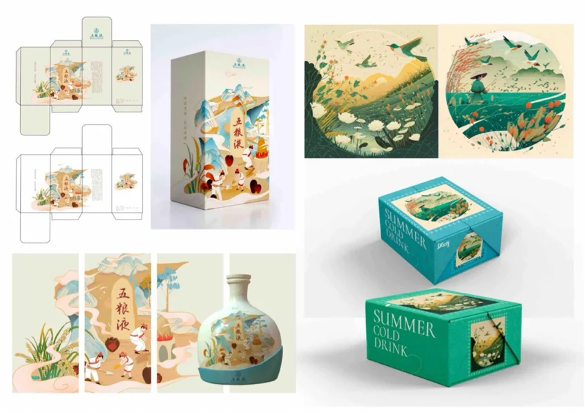 Illustrated Gift Packaging