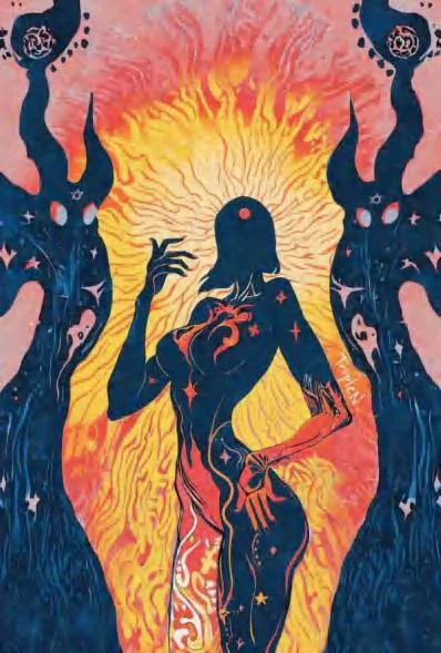 Figure and Flame Concept Art