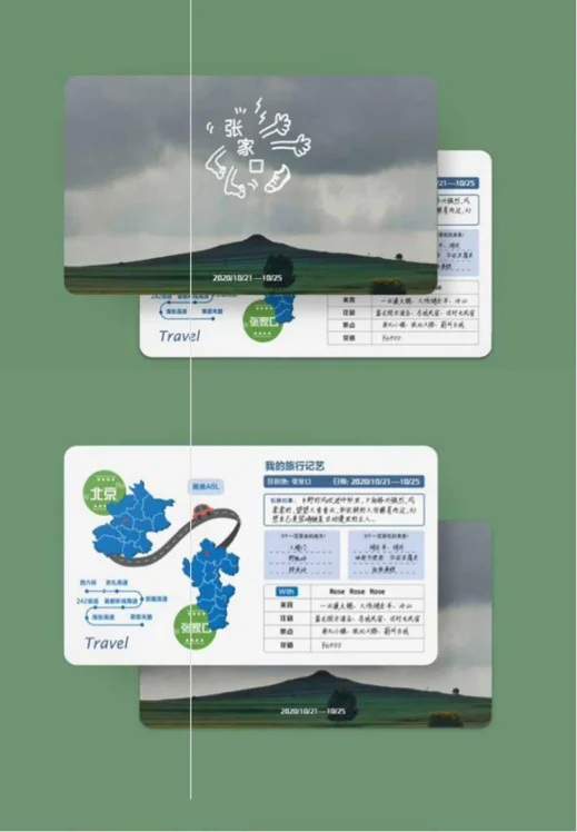 Jiyi Travel Record Cards